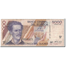 Banknote, Ecuador, 5000 Sucres, 1987, 1987-12-01, KM:126a, VF(20-25)