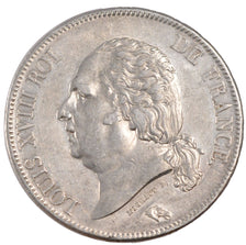 Munten, Frankrijk, Louis XVIII, Louis XVIII, 5 Francs, 1823, Paris, PR, Zilver