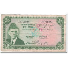 Billete, 10 Rupees, 1972, Pakistán, KM:21a, BC+