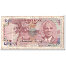 Banknote, Malawi, 1 Kwacha, 1990, 1990-12-01, KM:23a, VF(20-25)