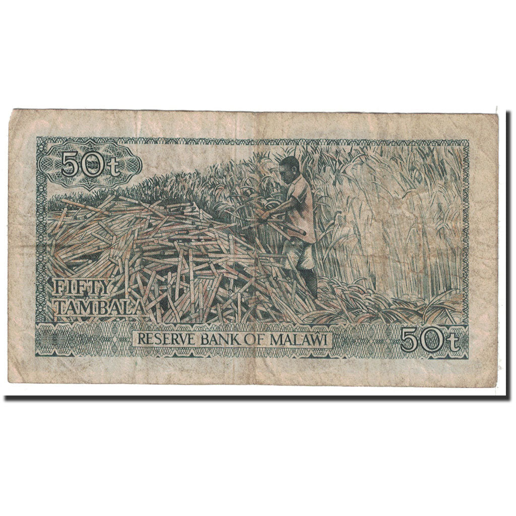 Banknote, Malawi, 50 Tambala, 1974, 1974-06-30, KM:9b, VG(8-10)