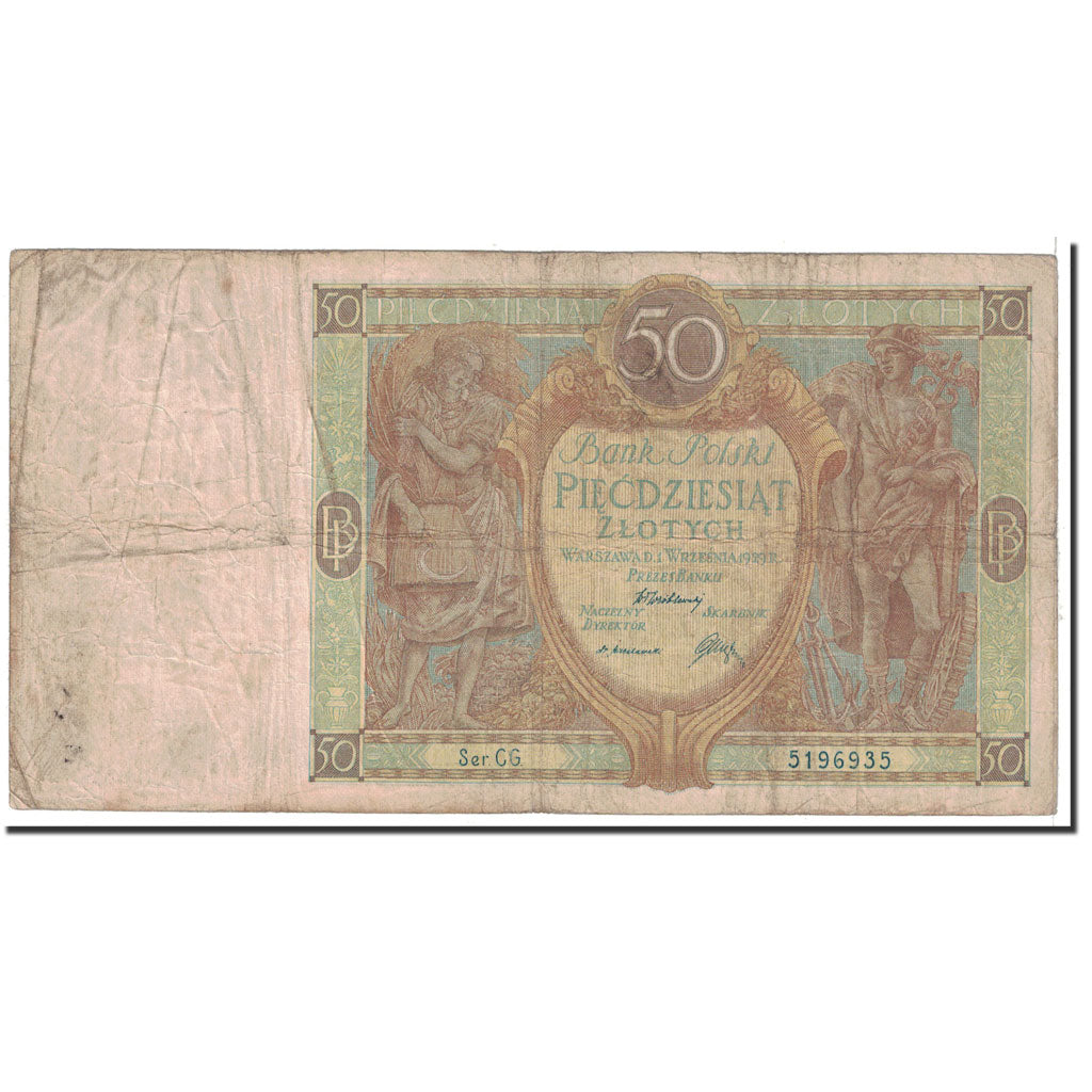 Billet, Pologne, 50 Zlotych, 1929, 1929-09-01, KM:71, B