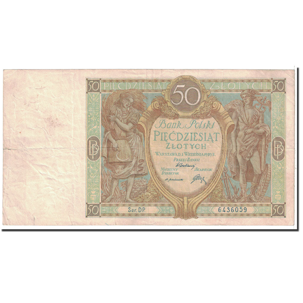 Banknote, Poland, 50 Zlotych, 1929, 1929-09-01, KM:71, EF(40-45)