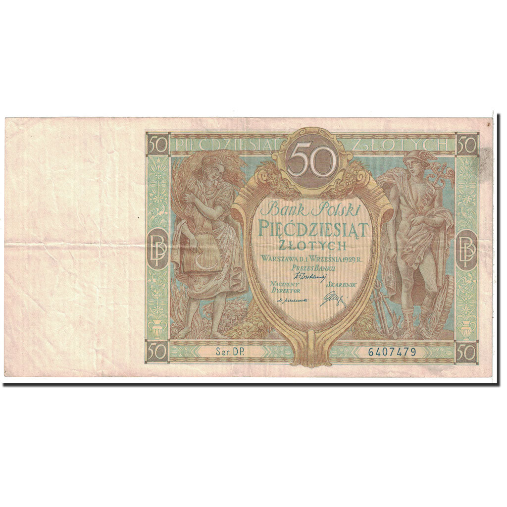 Banknote, Poland, 50 Zlotych, 1929, 1929-09-01, KM:71, EF(40-45)