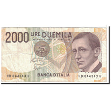 Banknote, Italy, 2000 Lire, 1990, KM:115, EF(40-45)