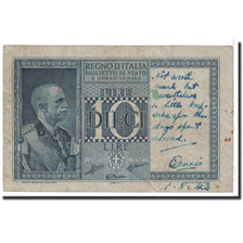 Banknote, Italy, 10 Lire, 1938, KM:25b, VF(20-25)