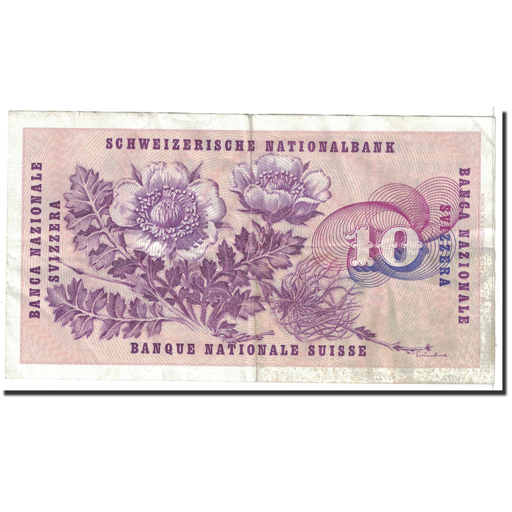 Billet, Suisse, 10 Franken, 1974, 1974-02-07, KM:45t, TTB