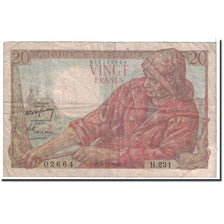 France, 20 Francs, 1949, 1949-11-03, VF(20-25), Fayette:13.6, KM:100c