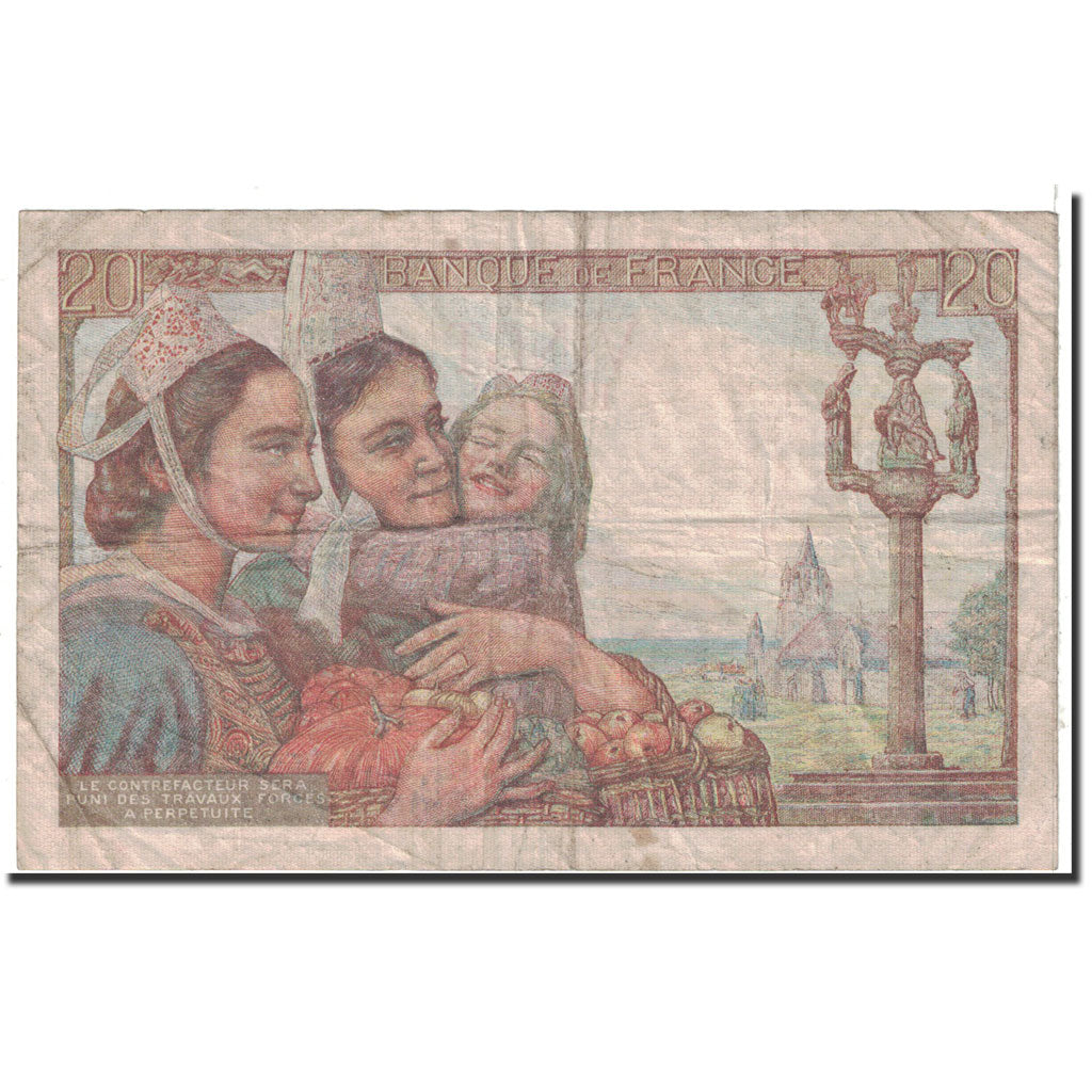 Frankrijk, 20 Francs, 1949, 1949-11-03, TB, Fayette:13.6, KM:100c