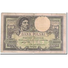 Billete, 500 Zlotych, 1919, Polonia, 1919-02-28, KM:58, BC+
