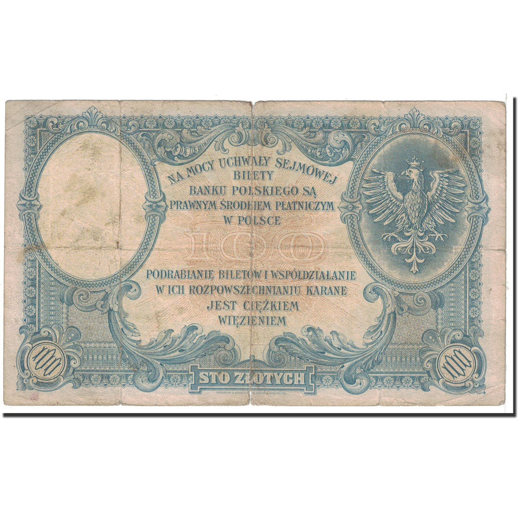 Billet, Pologne, 100 Zlotych, 1919, 1919-02-28, KM:57, TB