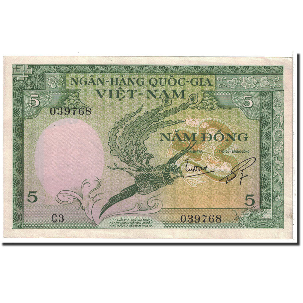 Banknote, South Viet Nam, 5 Dong, 1955, KM:2a, AU(50-53)