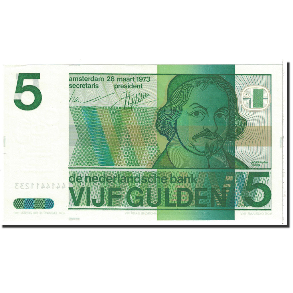 Banknote, Netherlands, 5 Gulden, 1973, 1973-03-28, KM:95a, UNC(65-70)