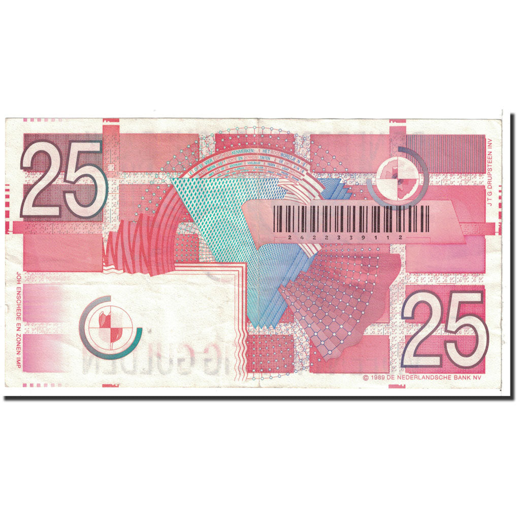 Banknote, Netherlands, 25 Gulden, 1989, 1989-04-05, KM:100, EF(40-45)
