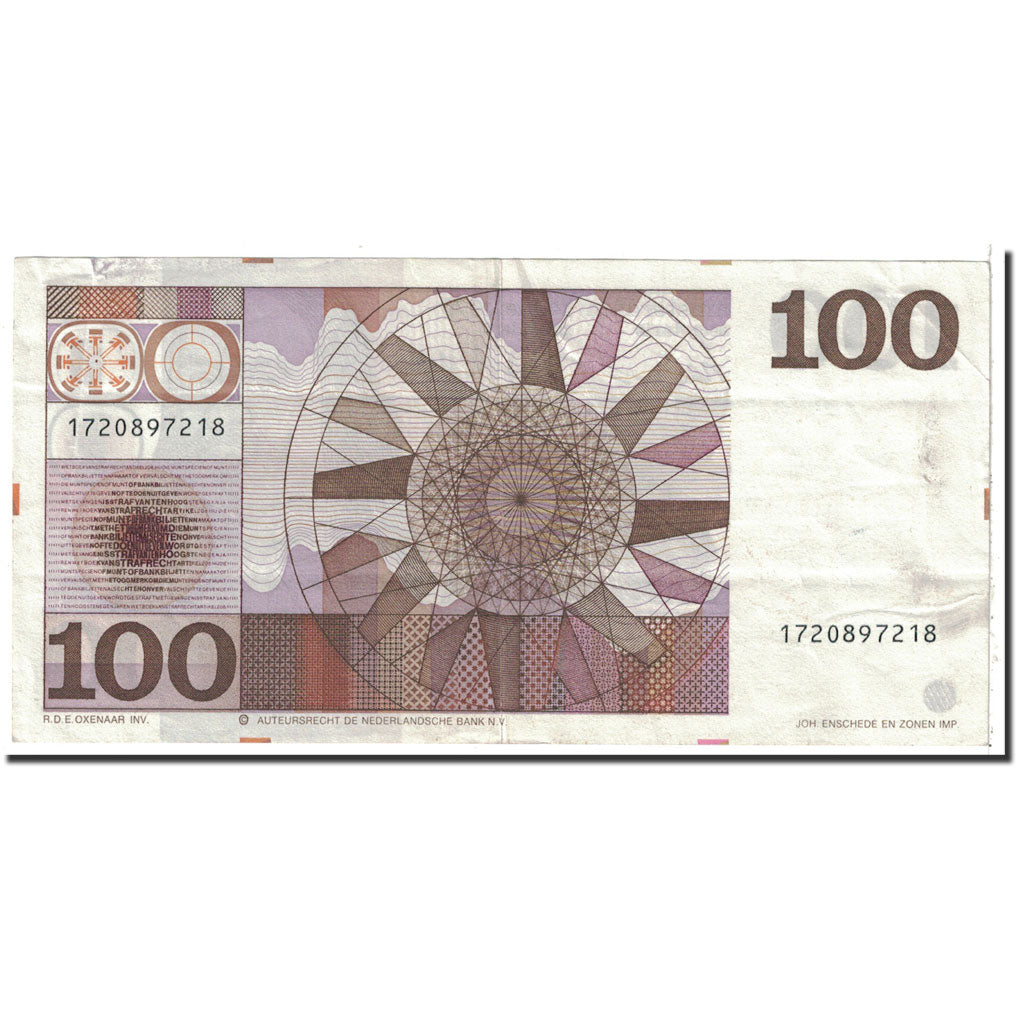 Banknote, Netherlands, 100 Gulden, 1970, 1970-05-14, KM:93a, EF(40-45)