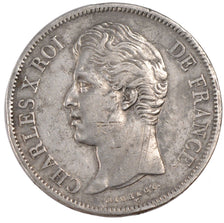 FRANCE, Charles X, 5 Francs, 1828, Lille, KM #728.13, VF(30-35), Silver,...