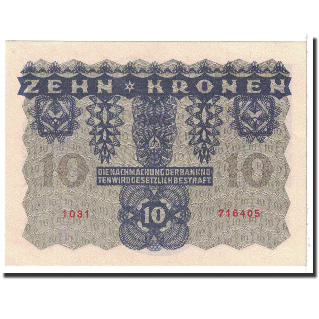 Banknote, Austria, 10 Kronen, 1922, 1922-01-02, KM:75, UNC(65-70)
