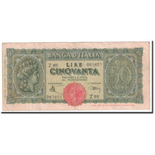 Banconote, Italia, 50 Lire, 1944, 1944-12-10, KM:74a, BB