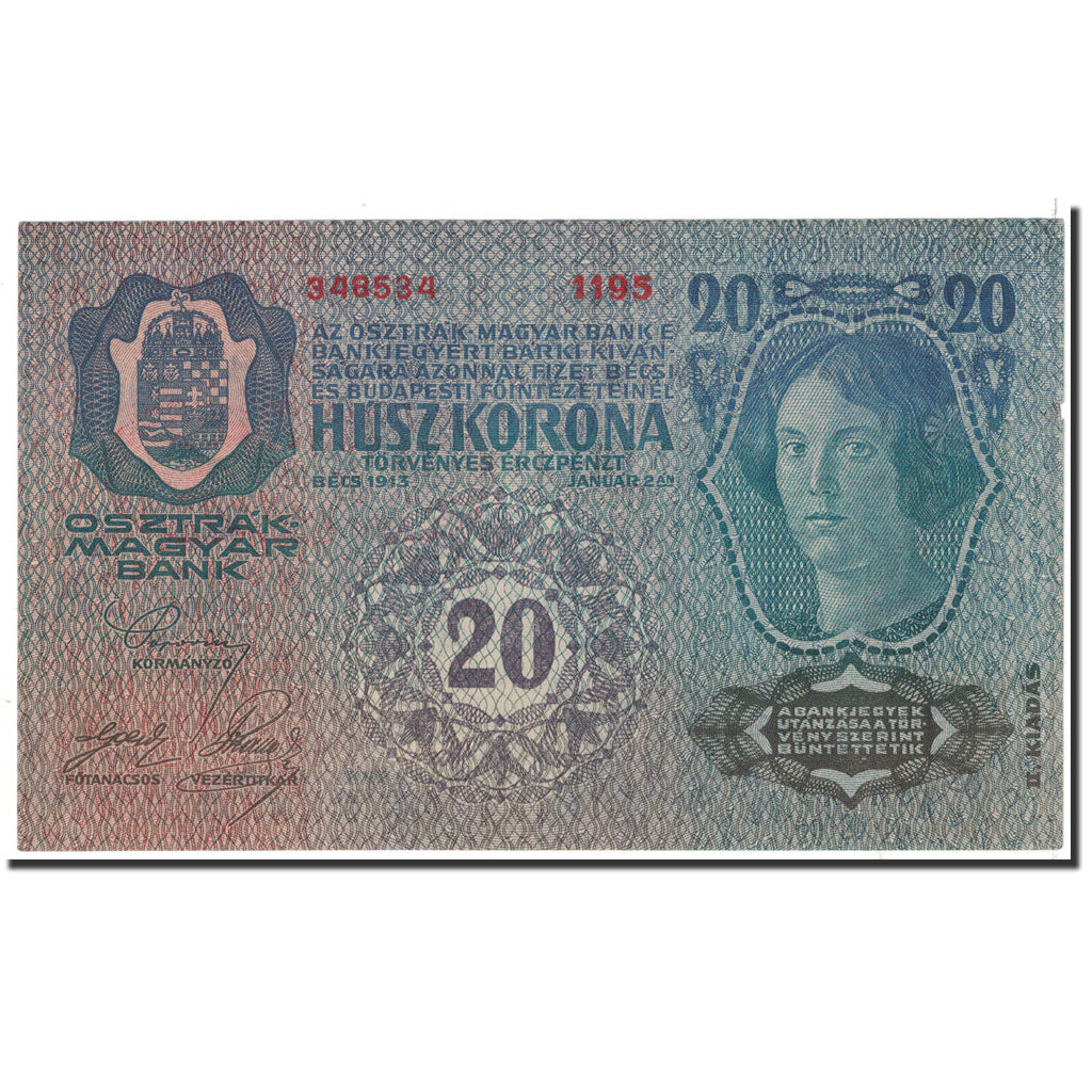 Banknote, Austria, 20 Kronen, 1913, 1913-01-02, KM:53a, EF(40-45)
