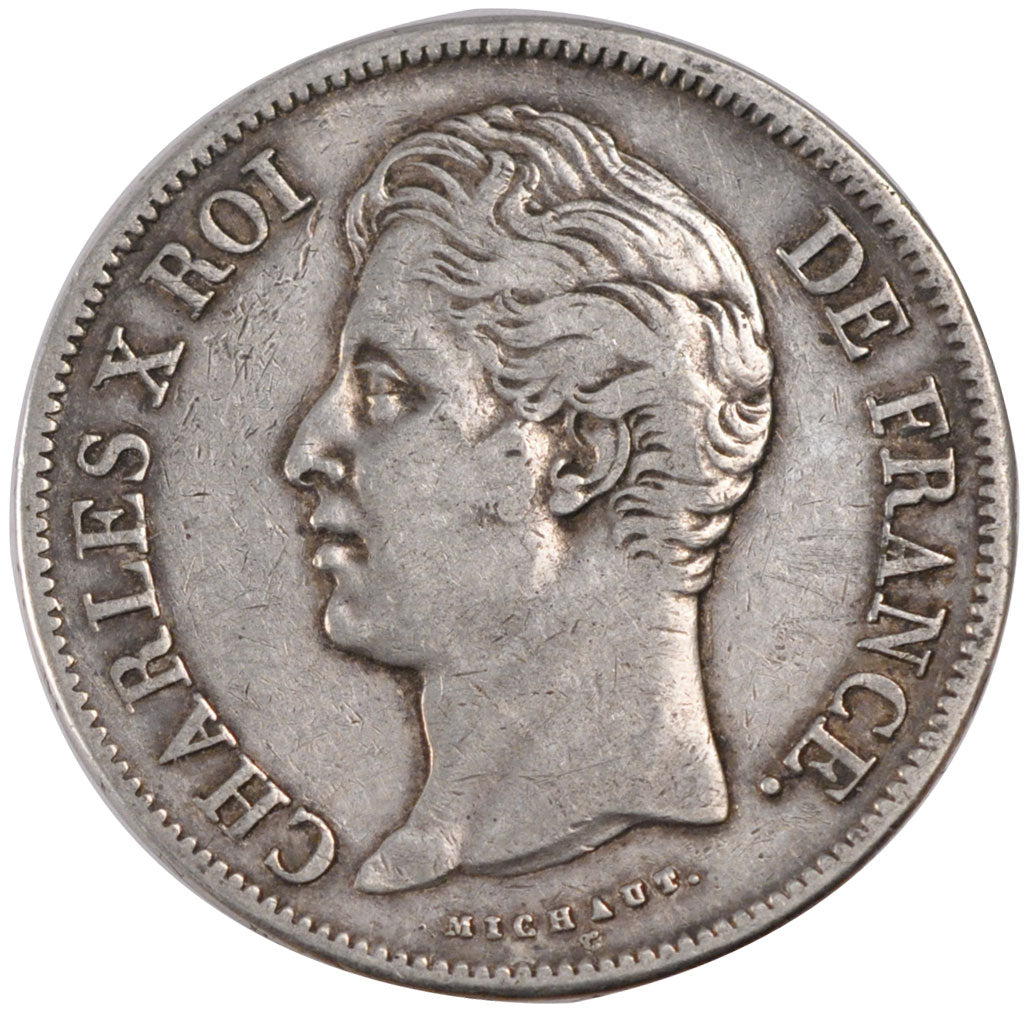 FRANCE, 5 Francs, 1829, Paris, VF(30-35), Silver, Gadoury #644, 24.90