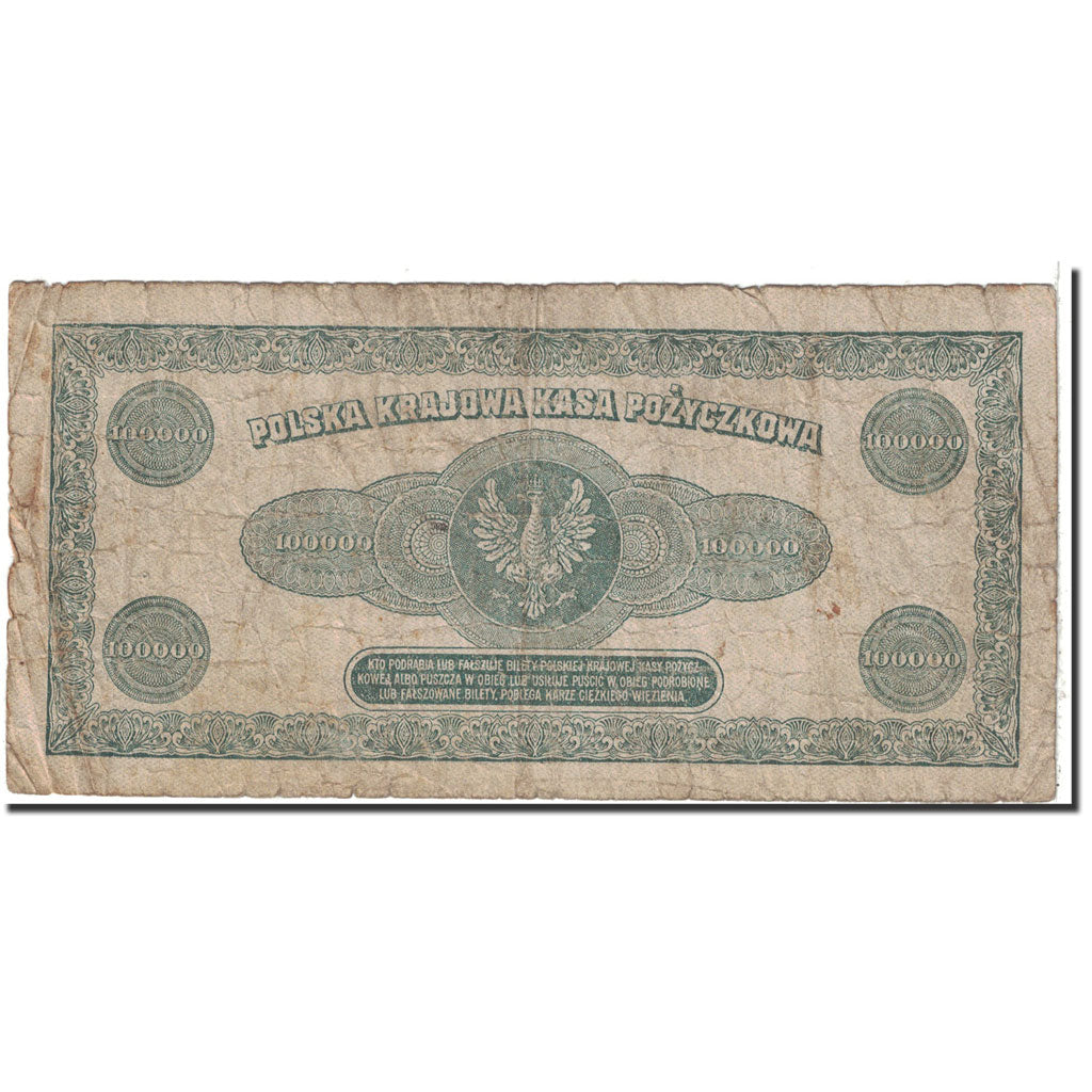 Banknote, Poland, 100,000 Marek, 1923, 1923-08-30, KM:34a, VG(8-10)