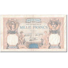 France, 1000 Francs, 1938, 1938-10-27, VF(30-35), Fayette:38.31, KM:90c