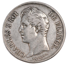 FRANCE, Charles X, 5 Francs, 1830, Marseille, EF(40-45), Silver, Gadoury #644,..