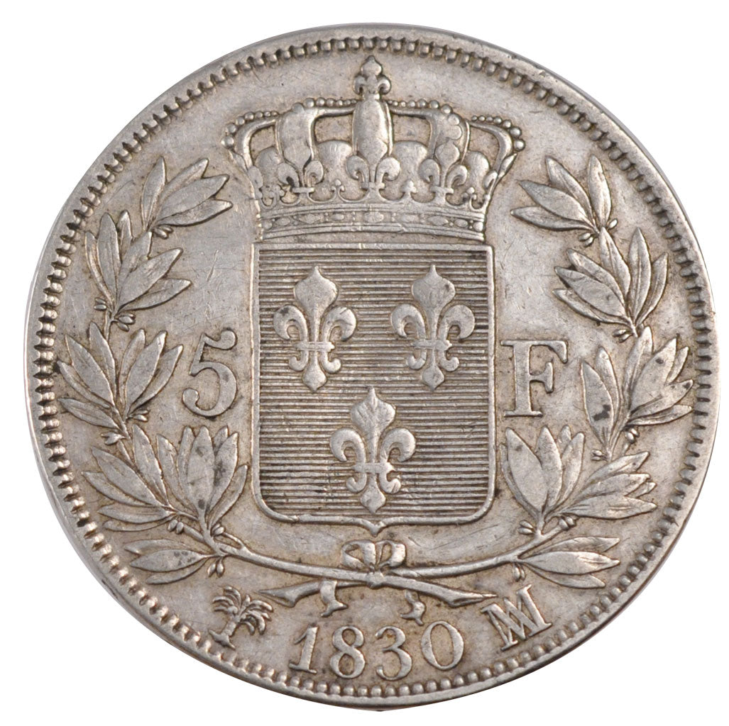 FRANCE, Charles X, 5 Francs, 1830, Marseille, EF(40-45), Silver, Gadoury #644,..