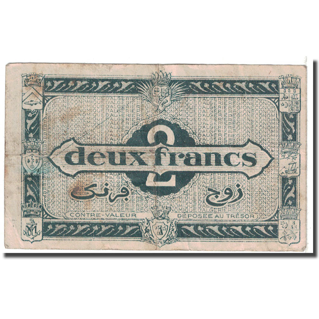Banknote, Algeria, 2 Francs, 1944, KM:102, VF(20-25)
