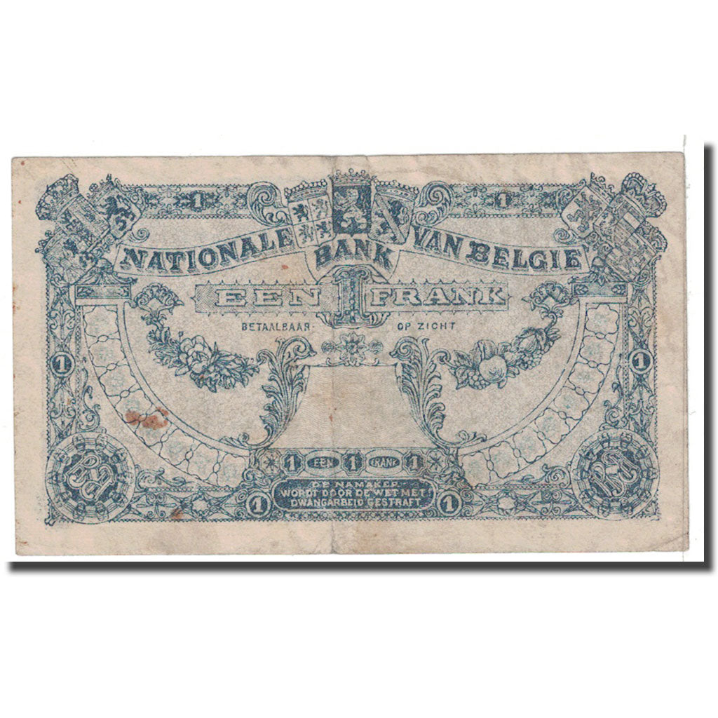 Banknote, Belgium, 1 Franc, 1920, 1920-03-01, KM:92, VF(20-25)