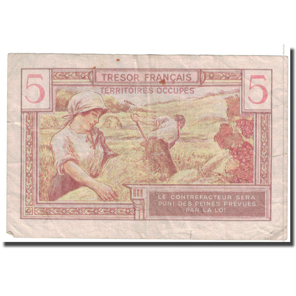 France, 5 Francs, 1947, VF(20-25), Fayette:VF29.1, KM:M6a