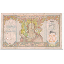 Banknote, FRENCH INDO-CHINA, 20 Piastres, 1928, KM:50, VG(8-10)