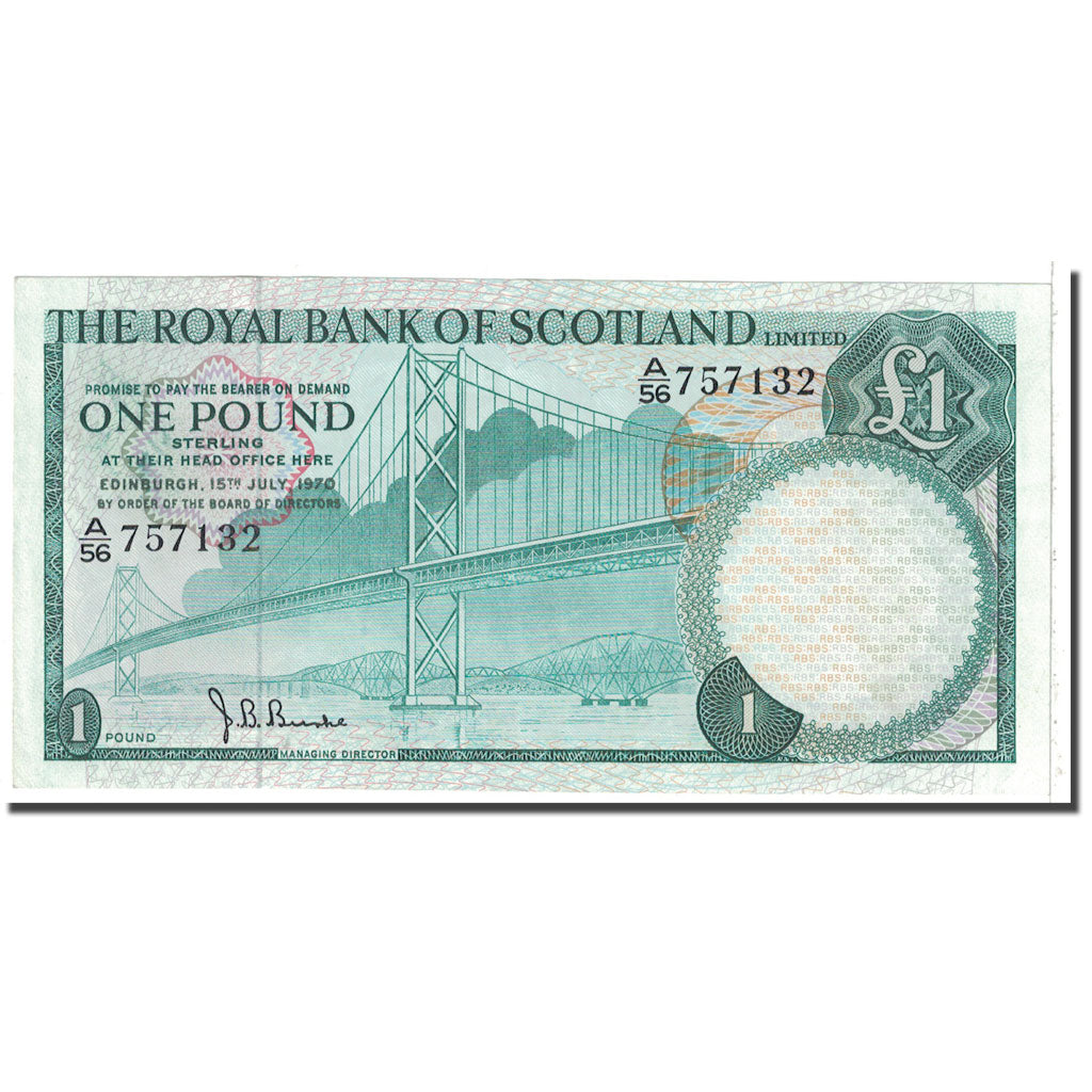 Banknote, Scotland, 1 Pound, 1970, 1970-07-15, KM:334a, AU(55-58)