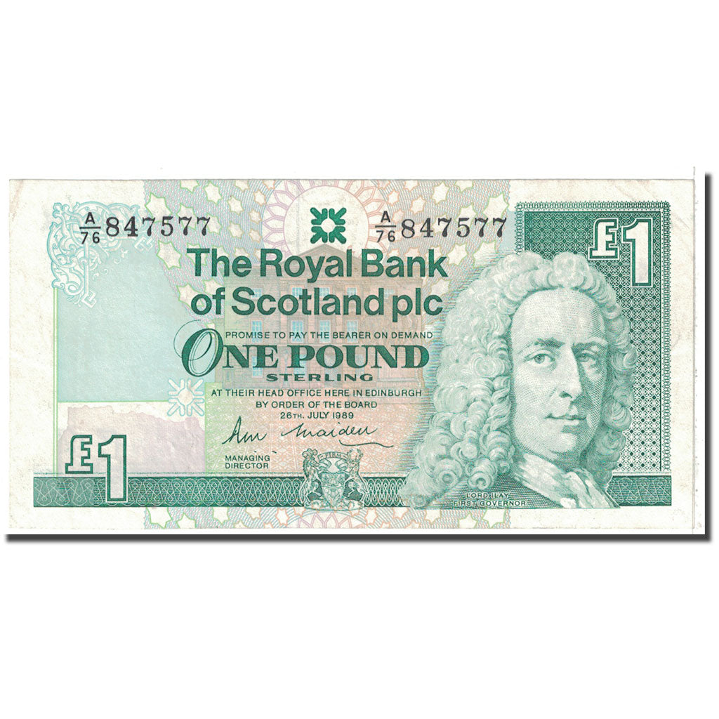 Banknote, Scotland, 1 Pound, 1989, 1989-07-26, KM:351a, EF(40-45)
