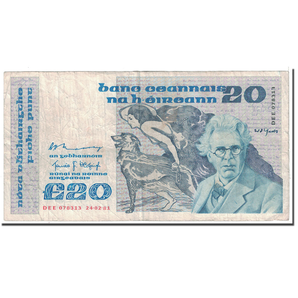 Banknote, Ireland - Republic, 20 Pounds, 1983, 1983-07-11, KM:73b, VF(20-25)