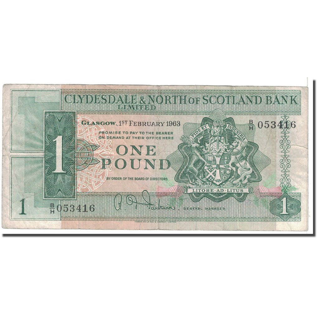 Banknote, Scotland, 1 Pound, 1963, 1963-02-01, KM:195a, VF(20-25)