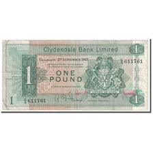 Banknote, Scotland, 1 Pound, 1963, 1963-09-02, KM:197, VF(20-25)