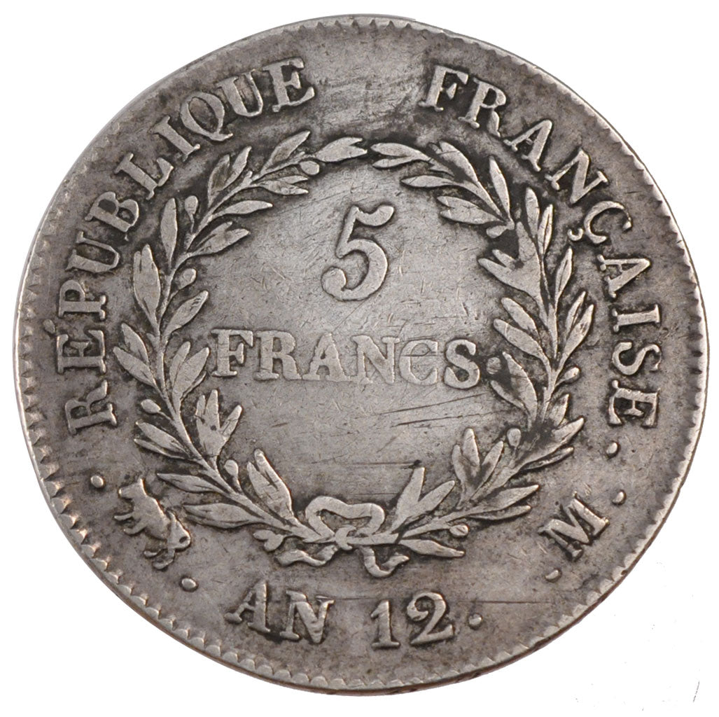 FRANCE, 5 Francs, 1803, Toulouse, VF(30-35), Silver, Gadoury #577, 24.70