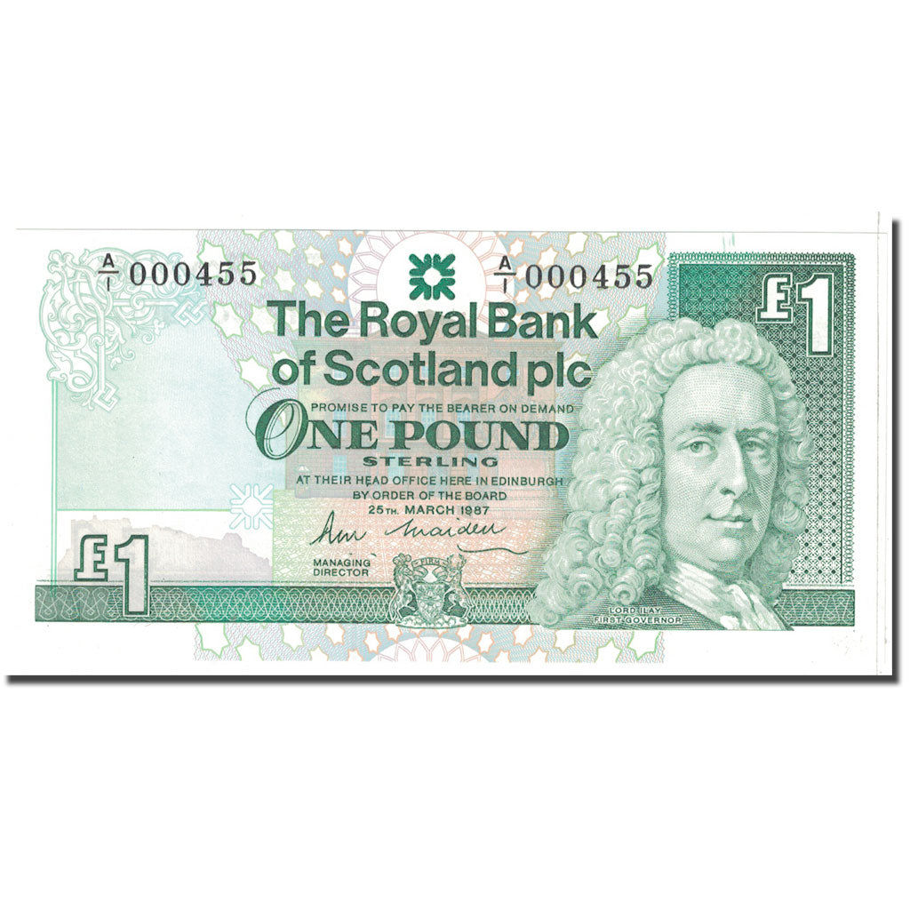 Banknote, Scotland, 1 Pound, 1987, 1987-03-25, KM:346a, UNC(63)