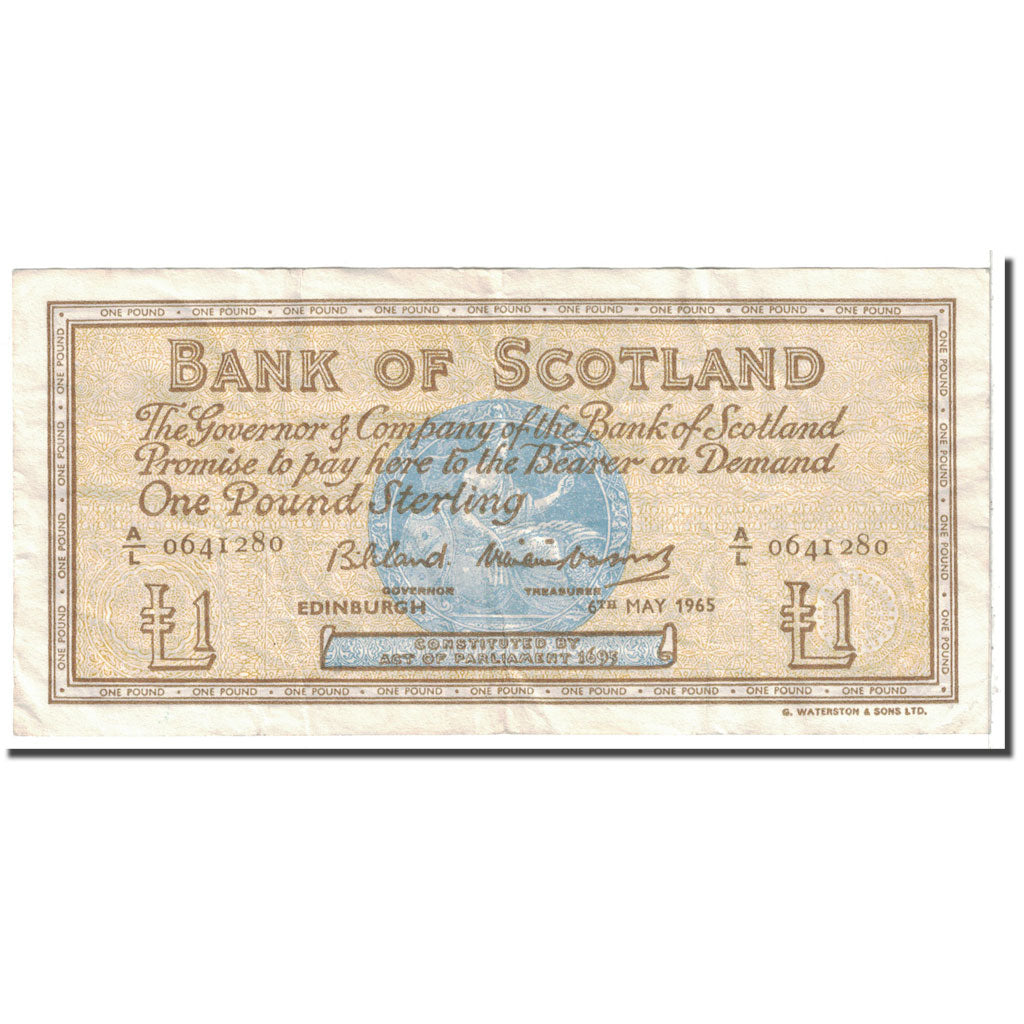 Banknote, Scotland, 1 Pound, 1965, 1965-05-10, KM:102b, EF(40-45)