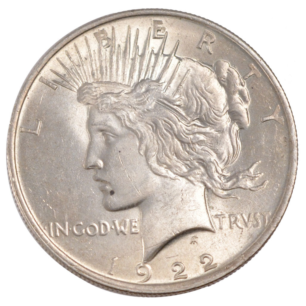 UNITED STATES, Peace Dollar, Dollar, 1922, U.S. Mint, KM #150, AU(55-58),...