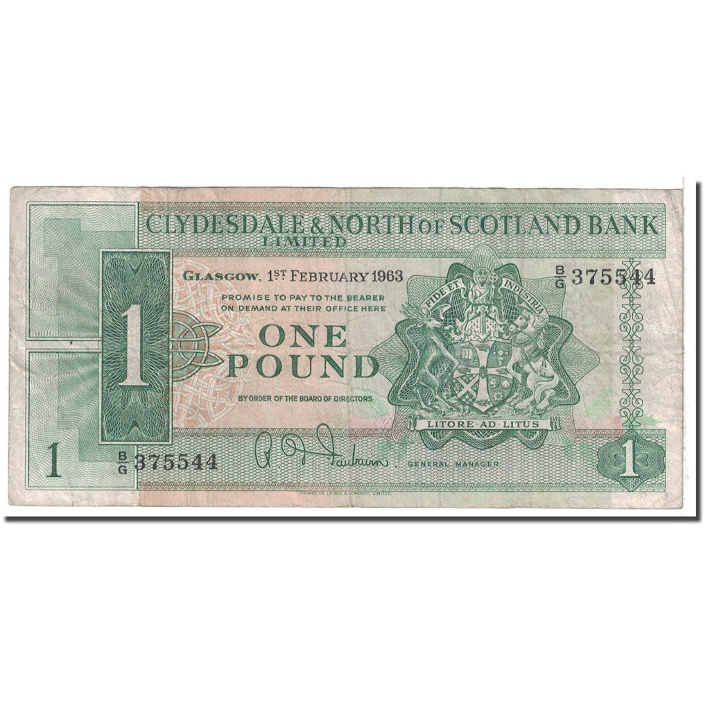 Banknote, Scotland, 1 Pound, 1963, 1963-02-01, KM:195a, VF(20-25)