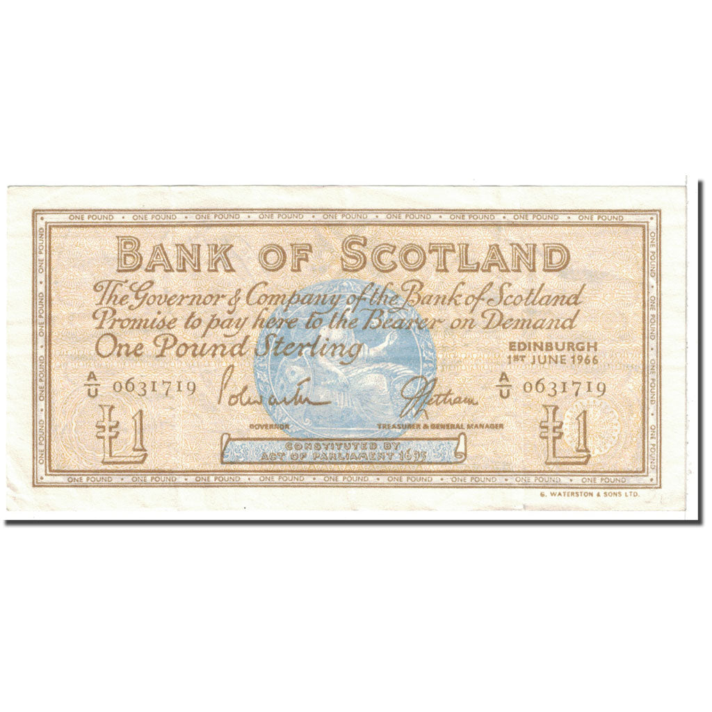 Banknote, Scotland, 1 Pound, 1966, 1966-06-01, KM:105a, EF(40-45)