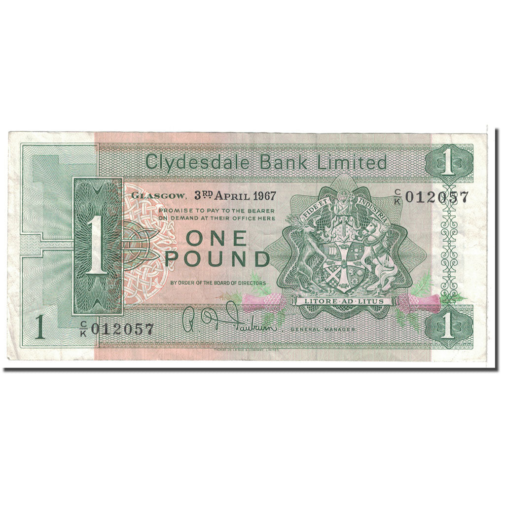Banknote, Scotland, 1 Pound, 1967, 1967-04-03, KM:202, EF(40-45)