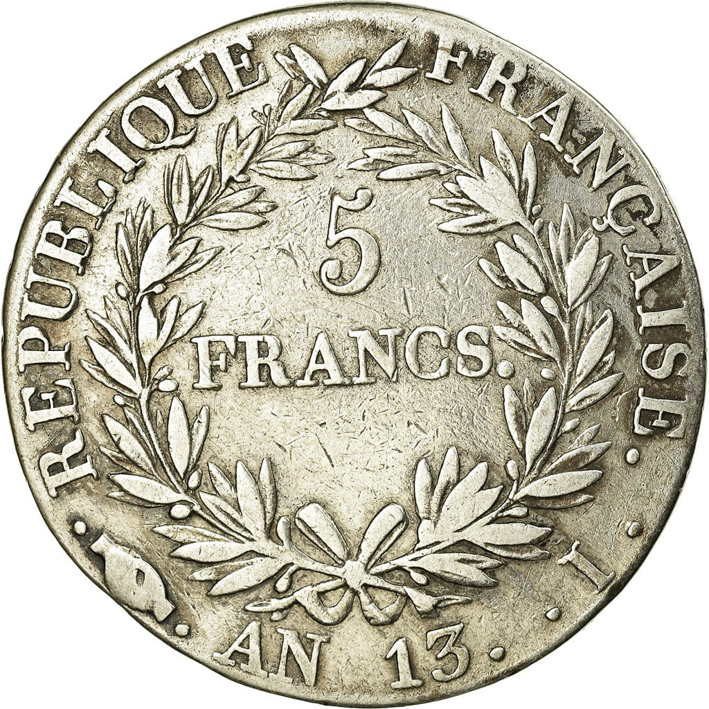 France, Napoleon I, 5 Francs, 1804, Limoges, Silver, VF(30-35), Gadoury:580