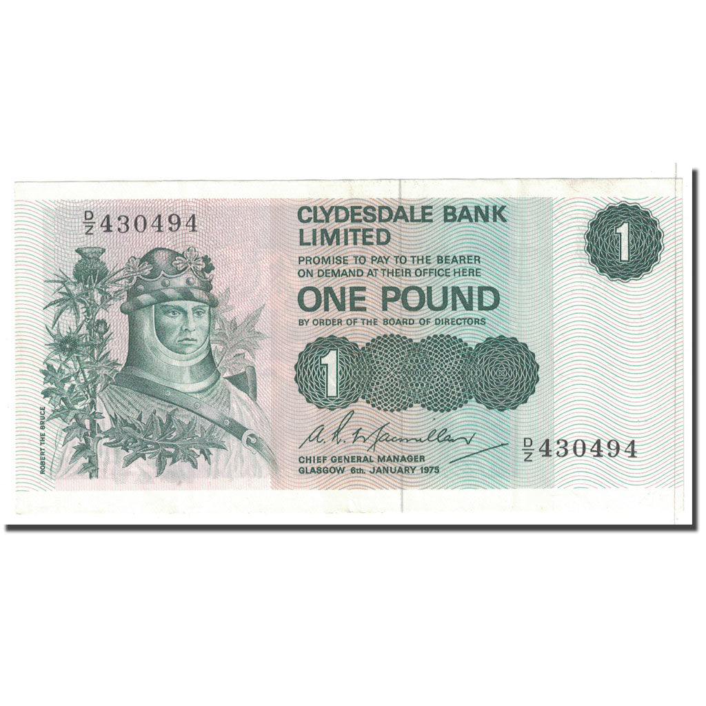 Geldschein, Scotland, 1 Pound, 1975, 1975-01-06, KM:204c, VZ
