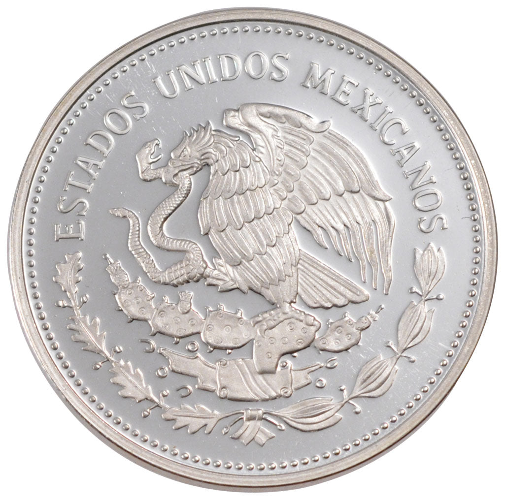 MEXICO, 100 Pesos, 1986, Mexico City, KM #521, MS(65-70), Silver, 33.60