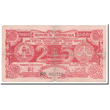 Banknot, Indonesia, 25 Rupiah, 1947, 1947-12-15, KM:S124a, VF(20-25)