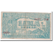 Banknote, Indonesia, 5 Rupiah, 1947, 1947-08-17, KM:S184, VF(20-25)