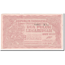 Banknote, Indonesia, 25 Rupiah, 1948, 1948-01-17, KM:S191a, EF(40-45)